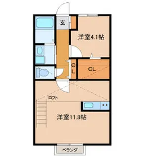カーム一宮【2階】の間取り