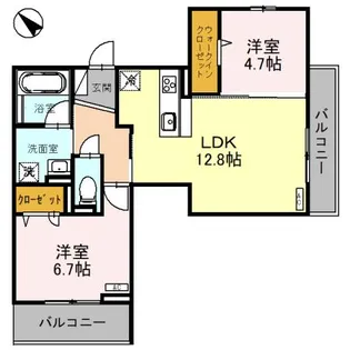 D-ROYAL中央 EAST【3階】の間取り