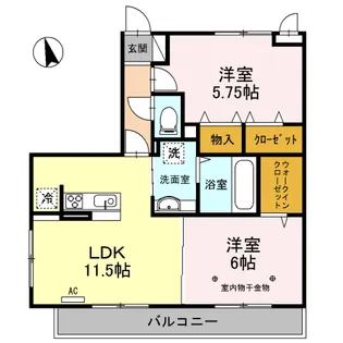 ロイヤルティアラⅡ・Ⅲ【Ⅱ301号室】の間取り