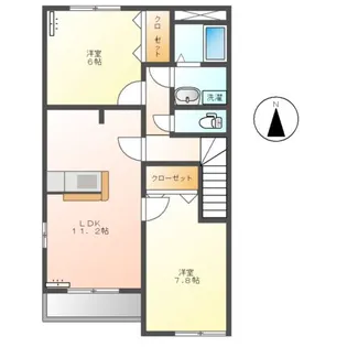 ルミエールB【2階】の間取り