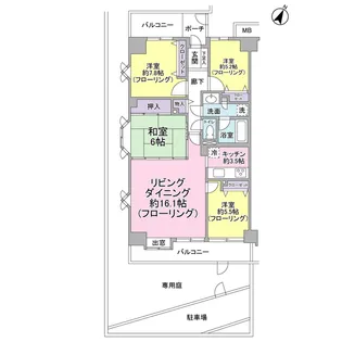 コスモ上福岡センターヒルズ【1階】の間取り
