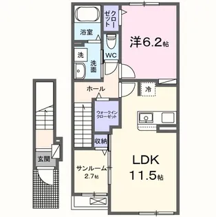 スペランザ ヴェルデ【2階】の間取り