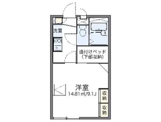 レオパレスサンライズ【1階】の間取り