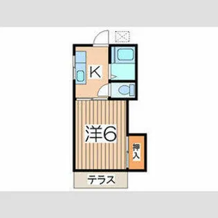 コーポ中里【1階】の間取り