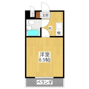 ランドパレス宇都宮平成通り【8階】の間取り