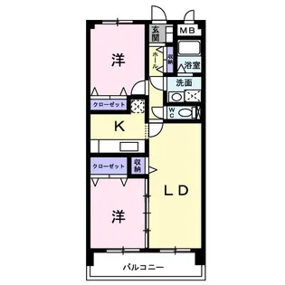 プラウ正木【1階】の間取り