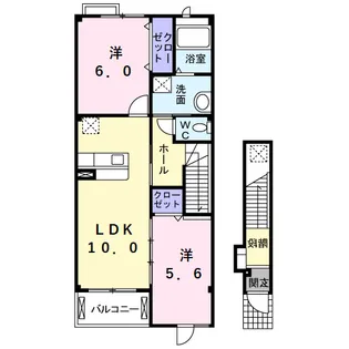 プリムローズA【2階】の間取り