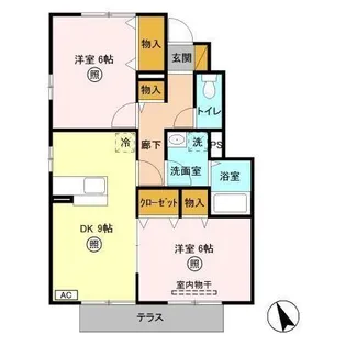 プレアデス見川 C【1階】の間取り
