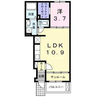 フレーシュ【1階】の間取り