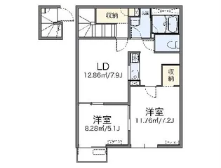 レオネクストハッピースクエア【2階】の間取り