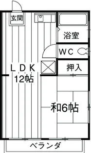 ブラウニー西湘【202号室】の間取り