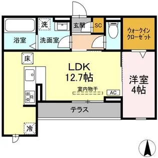 ソフィア・ナカキⅦ【1階】の間取り