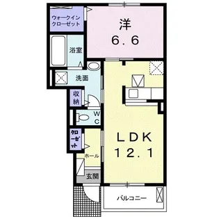 エスポワール剱光寺【1階】の間取り