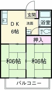 ハイツ松下 B【203号室】の間取り