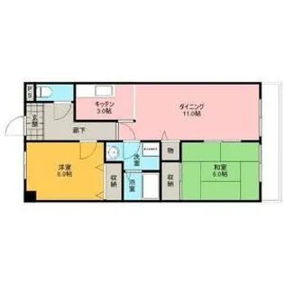 ハイデ上町【5階】の間取り