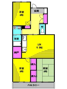 グリーンヒルズ【4階】の間取り