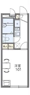 レオパレスデァ リンデンバオム【206号室】の間取り