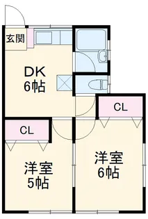 栗原コーポ【1階】の間取り