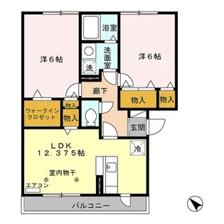 グラスミア【3階】の間取り