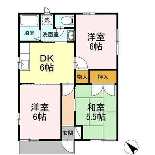 ソレアード A【1階】の間取り