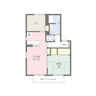 メゾンカメリアC棟【202号室】の間取り