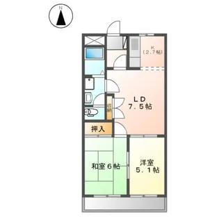ピュアクリスタル雅【1階】の間取り