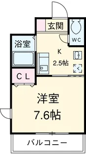 シャイニングシティー木曽川【202号室】の間取り