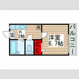 サンガーデンおゆみ野【102号室】の間取り