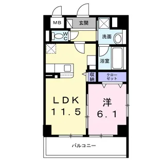 Y’s STATE 天王台【5階】の間取り