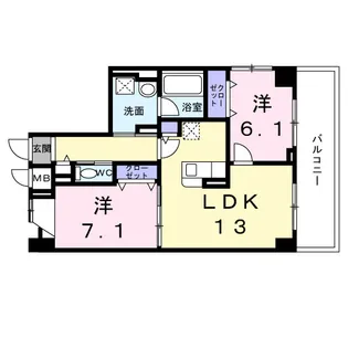 Y’s STATE 天王台【8階】の間取り