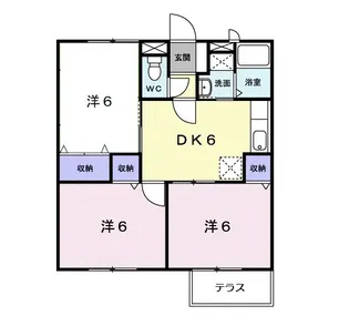小川ハイツ【1階】の間取り