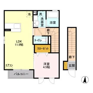 プラザハイツ D【2階】の間取り