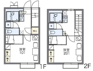 レオパレスWISTERIA【205号室】の間取り