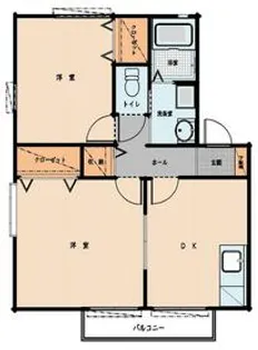 ラッキーハイツ D【201号室】の間取り