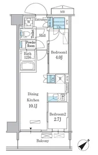 パークアクシス品川南大井パークフロント【1階】の間取り