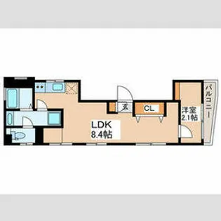 モデラートK【201号室】の間取り
