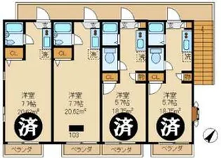 メゾンA【1階】の間取り