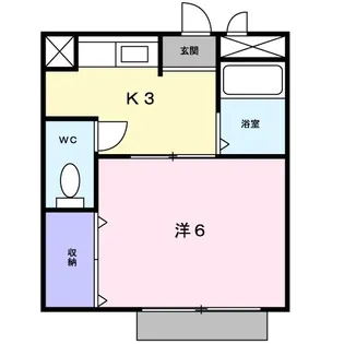 カーサシャルマン【2階】の間取り