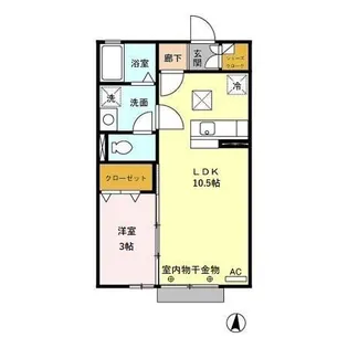 COMODO楠Ⅲ【1階】の間取り