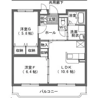 ルミエール栄【2階】の間取り