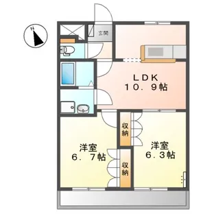 プランドール光円【2階】の間取り