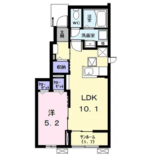 Twins B(ツインズ)【1階】の間取り