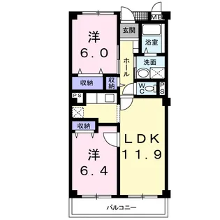 フォーチュンコート【1階】の間取り
