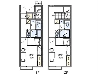 レオパレス川北【102号室】の間取り