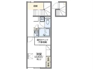 レオパレス門池Ⅳ【201号室】の間取り