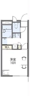 レオパレス淀平【101号室】の間取り