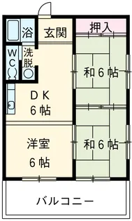 カスミハイツ【2階】の間取り