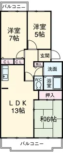 ヴェルデュール八事【212号室】の間取り