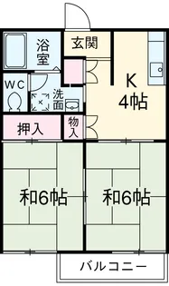 サン・エトワールA【206号室】の間取り
