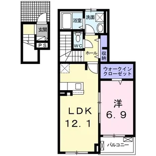 ラ サクラーレⅠ【2階】の間取り